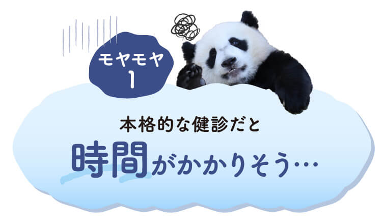 モヤモヤ1 本格的な検診だと時間がかかりそう…